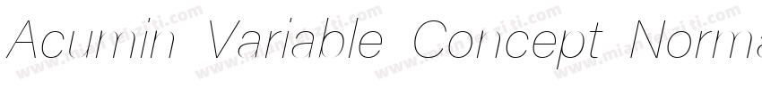 Acumin Variable Concept Normal字体转换